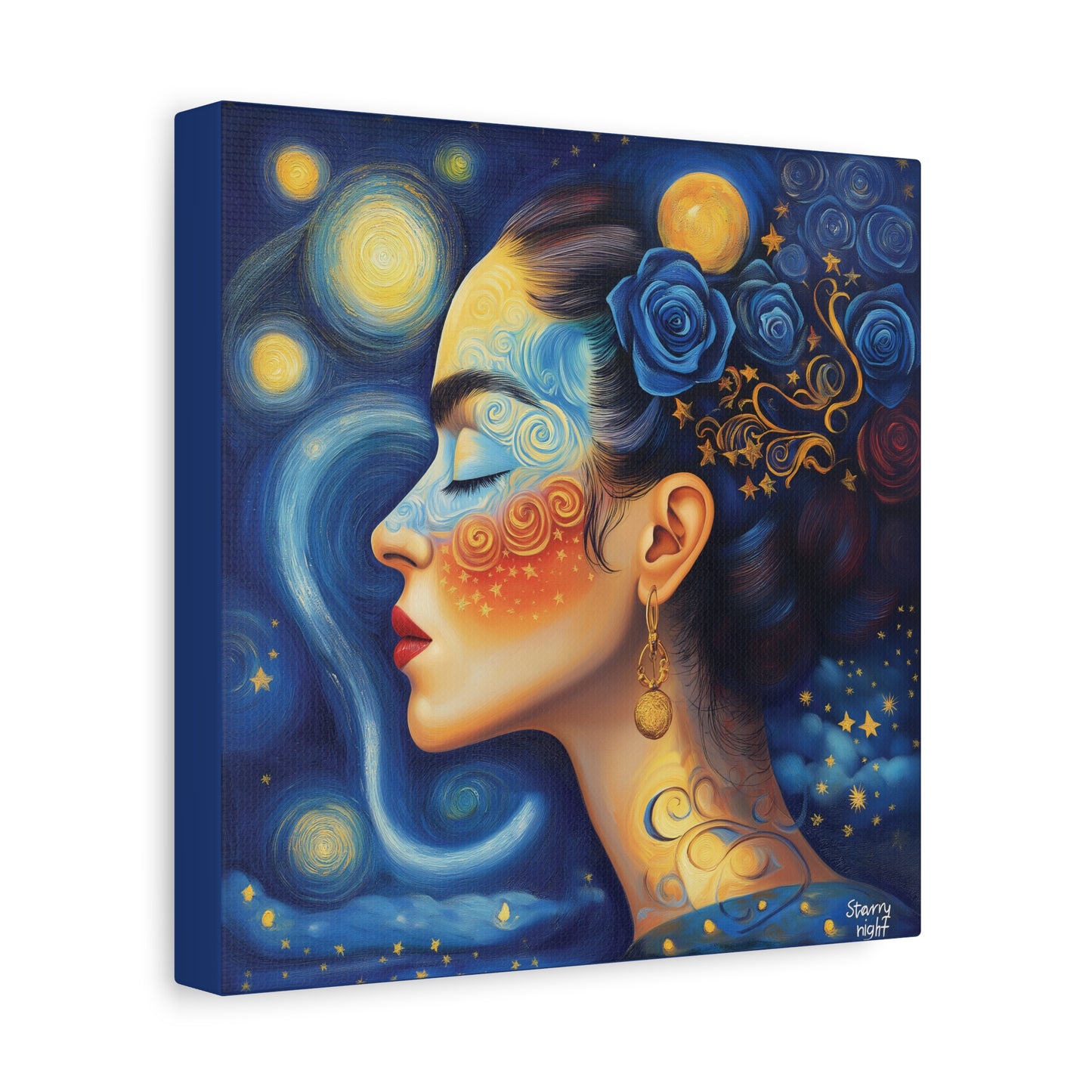 Matte Stretched Canvas 1.25" – Frida in Van Gogh’s World Collection