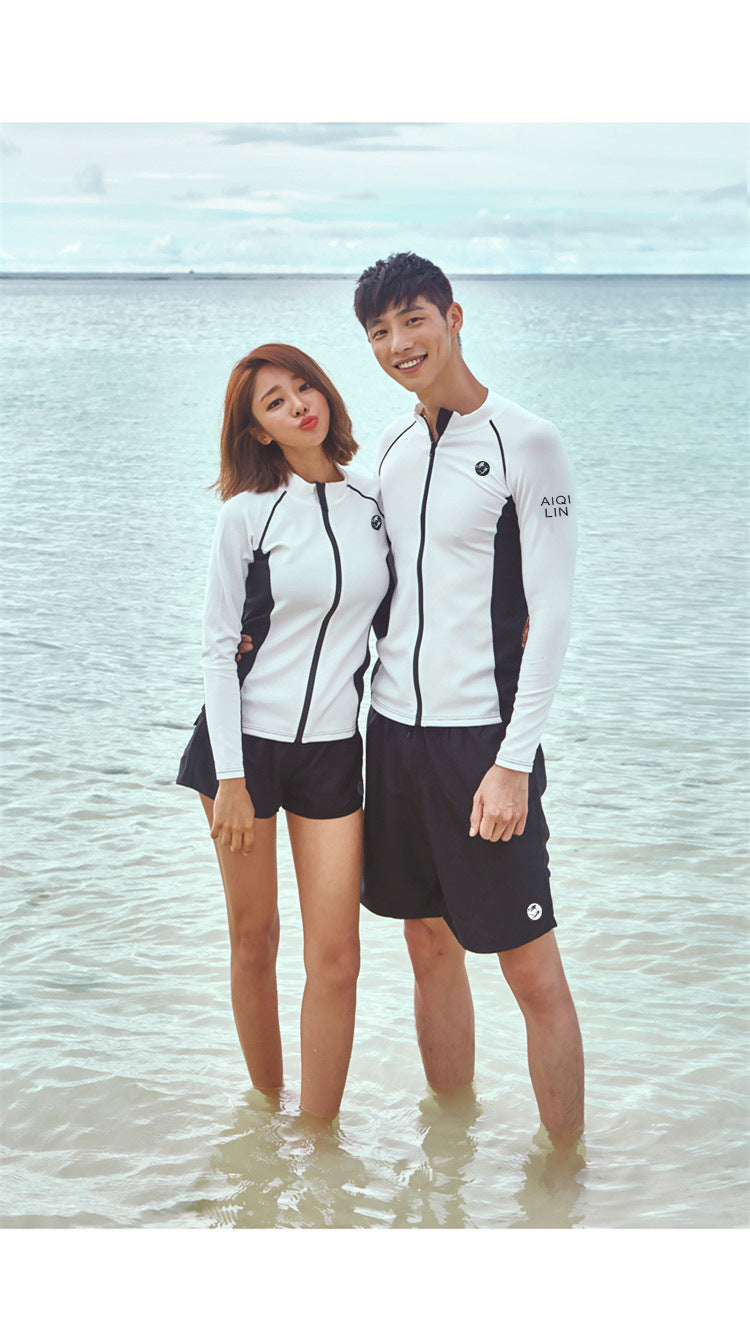 Men's and Women's Rash Guard Set – Long Sleeve Swim Shirt & Bottoms with UV Sun Protection