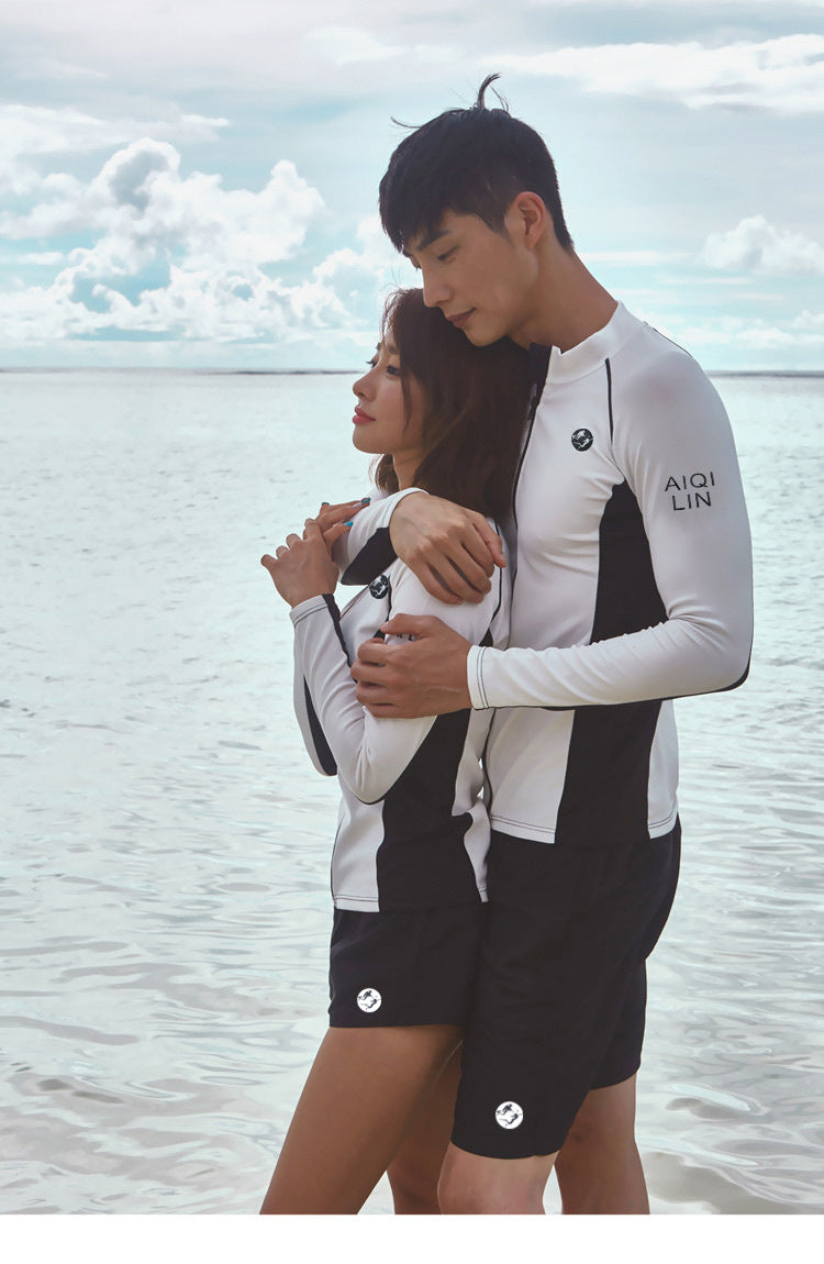 Men's and Women's Rash Guard Set – Long Sleeve Swim Shirt & Bottoms with UV Sun Protection