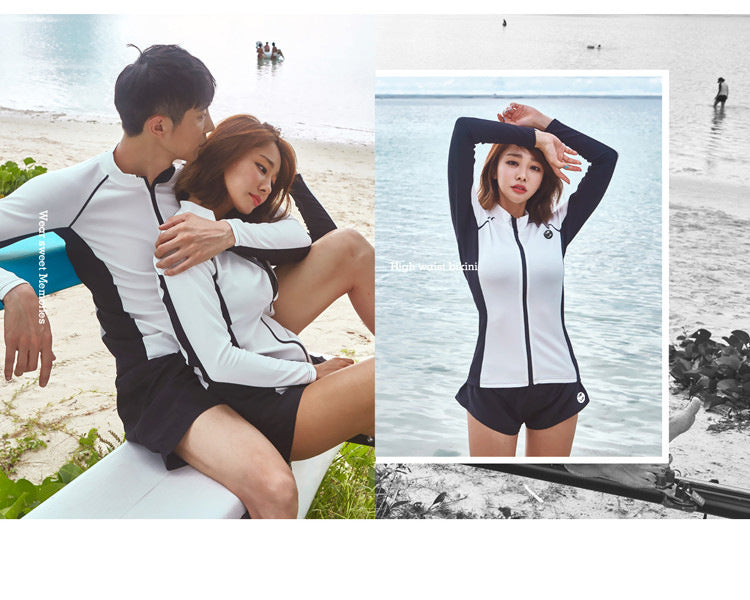 Men's and Women's Rash Guard Set – Long Sleeve Swim Shirt & Bottoms with UV Sun Protection