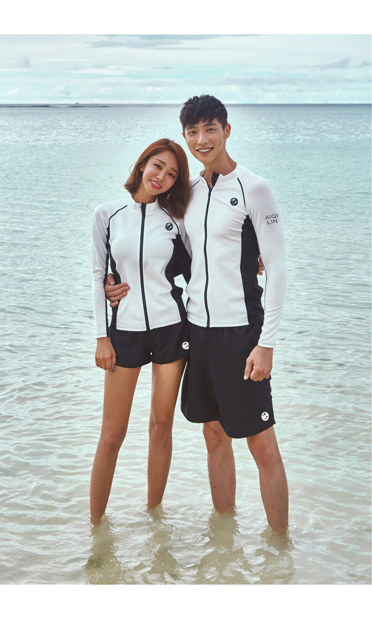 Men's and Women's Rash Guard Set – Long Sleeve Swim Shirt & Bottoms with UV Sun Protection