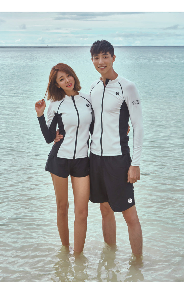 Men's and Women's Rash Guard Set – Long Sleeve Swim Shirt & Bottoms with UV Sun Protection