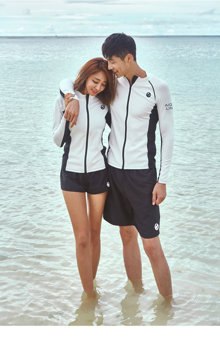 Men's and Women's Rash Guard Set – Long Sleeve Swim Shirt & Bottoms with UV Sun Protection