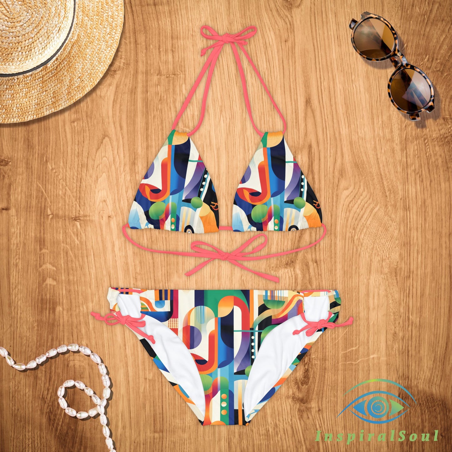 GeoVibe Splash Strappy Bikini Set – The Ultimate Summer Essential