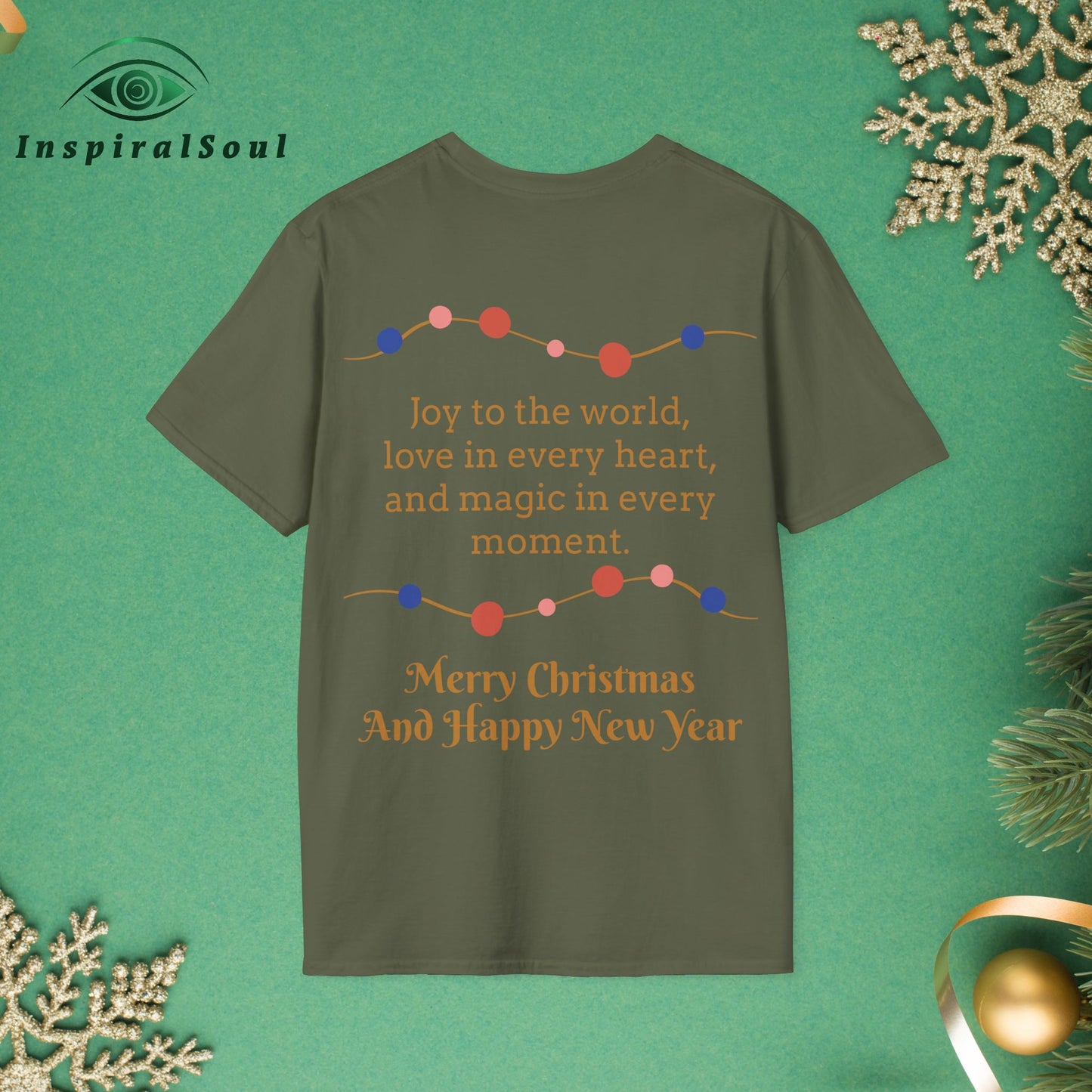 Unisex Softstyle Christmas Dog T-Shirt – Cozy & Festive Holiday Wear