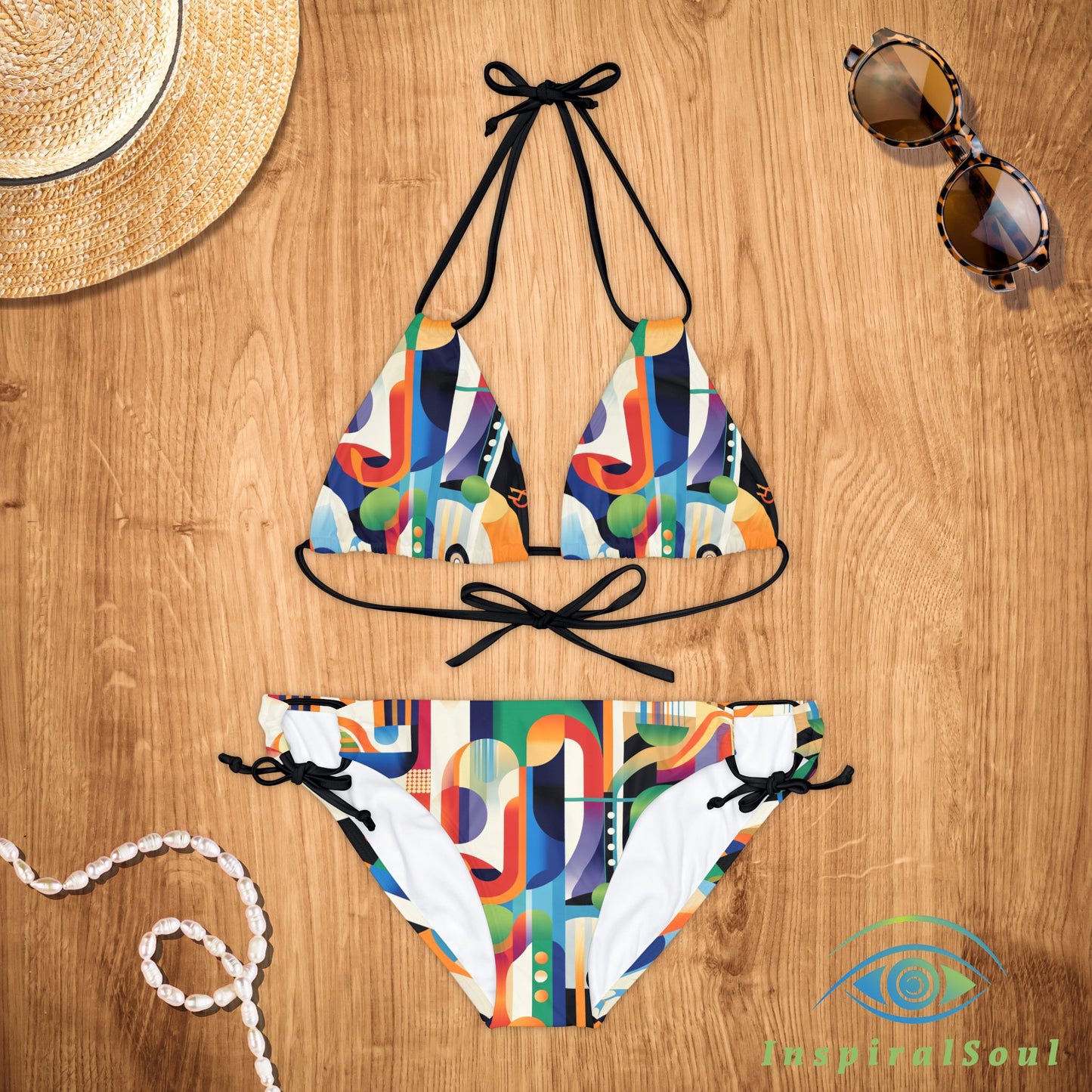 GeoVibe Splash Strappy Bikini Set – The Ultimate Summer Essential