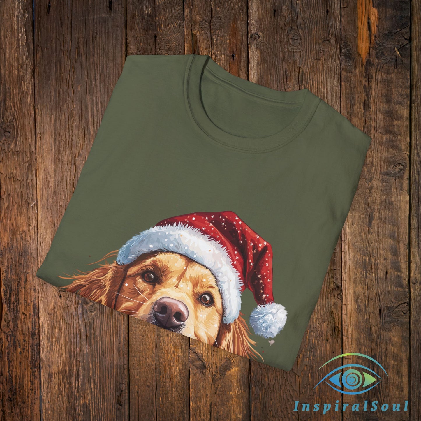 Unisex Softstyle Christmas Dog T-Shirt – Cozy & Festive Holiday Wear