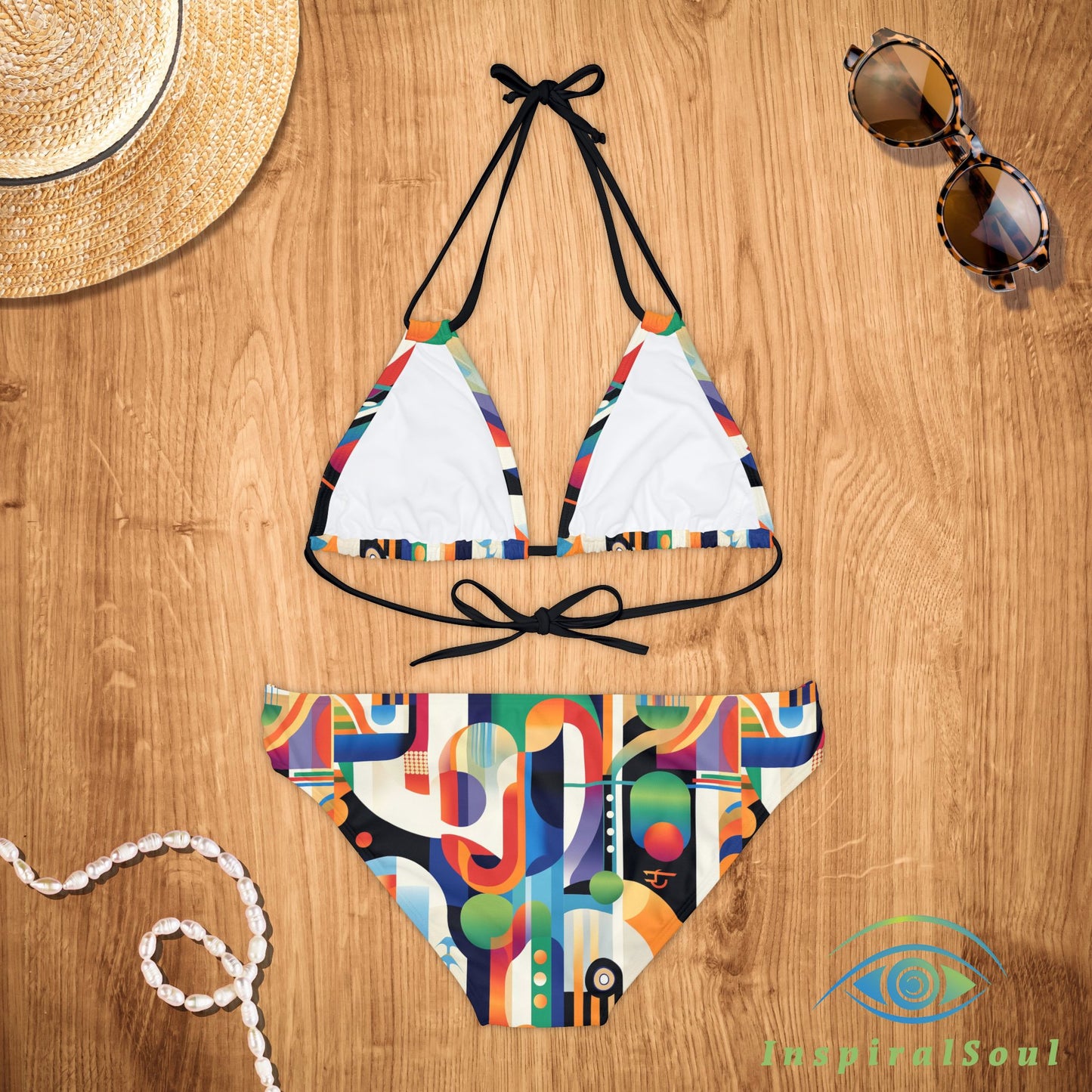 GeoVibe Splash Strappy Bikini Set – The Ultimate Summer Essential