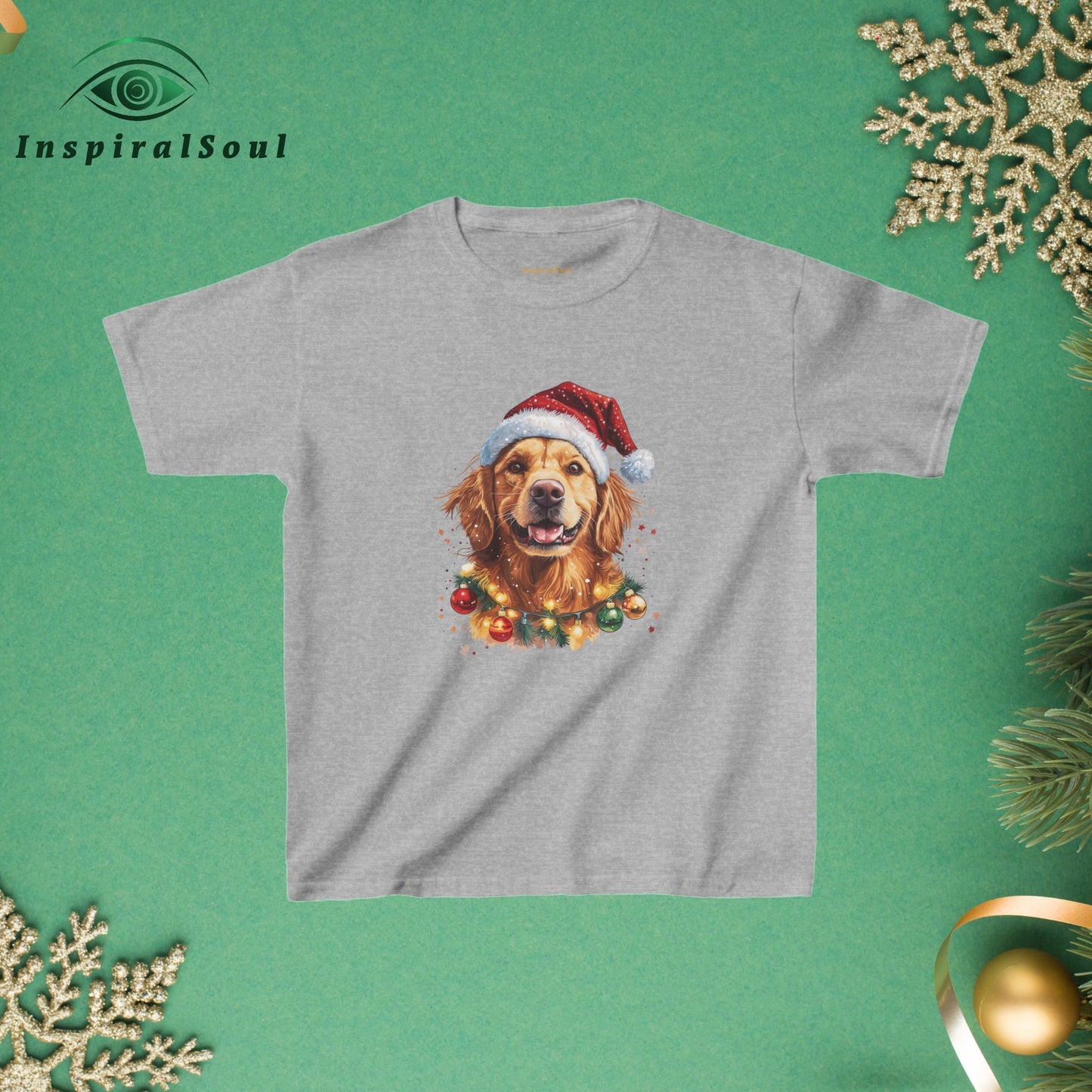 Dog Christmas Kids Festive Tee – Cozy Holiday Style for the Whole Family