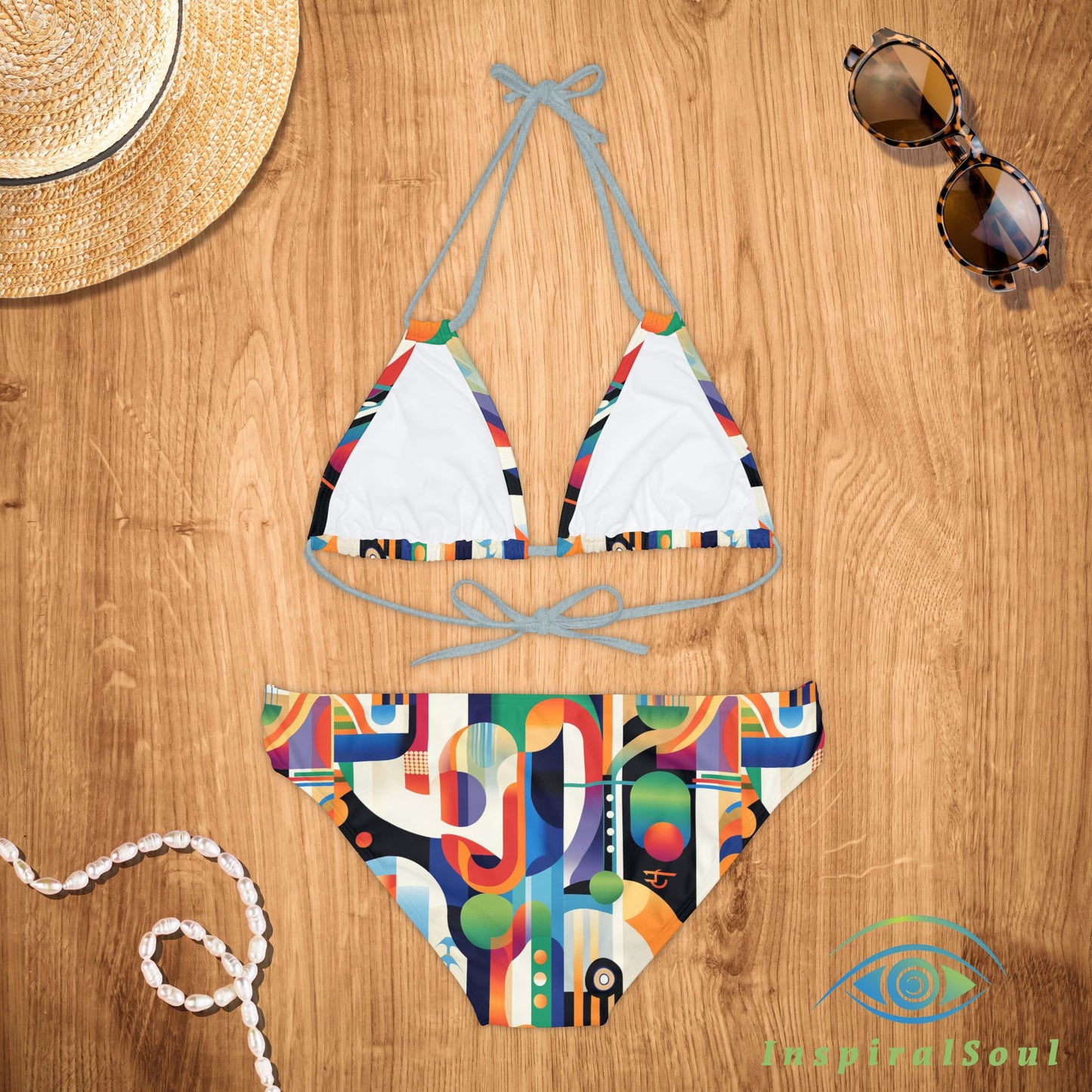 GeoVibe Splash Strappy Bikini Set – The Ultimate Summer Essential