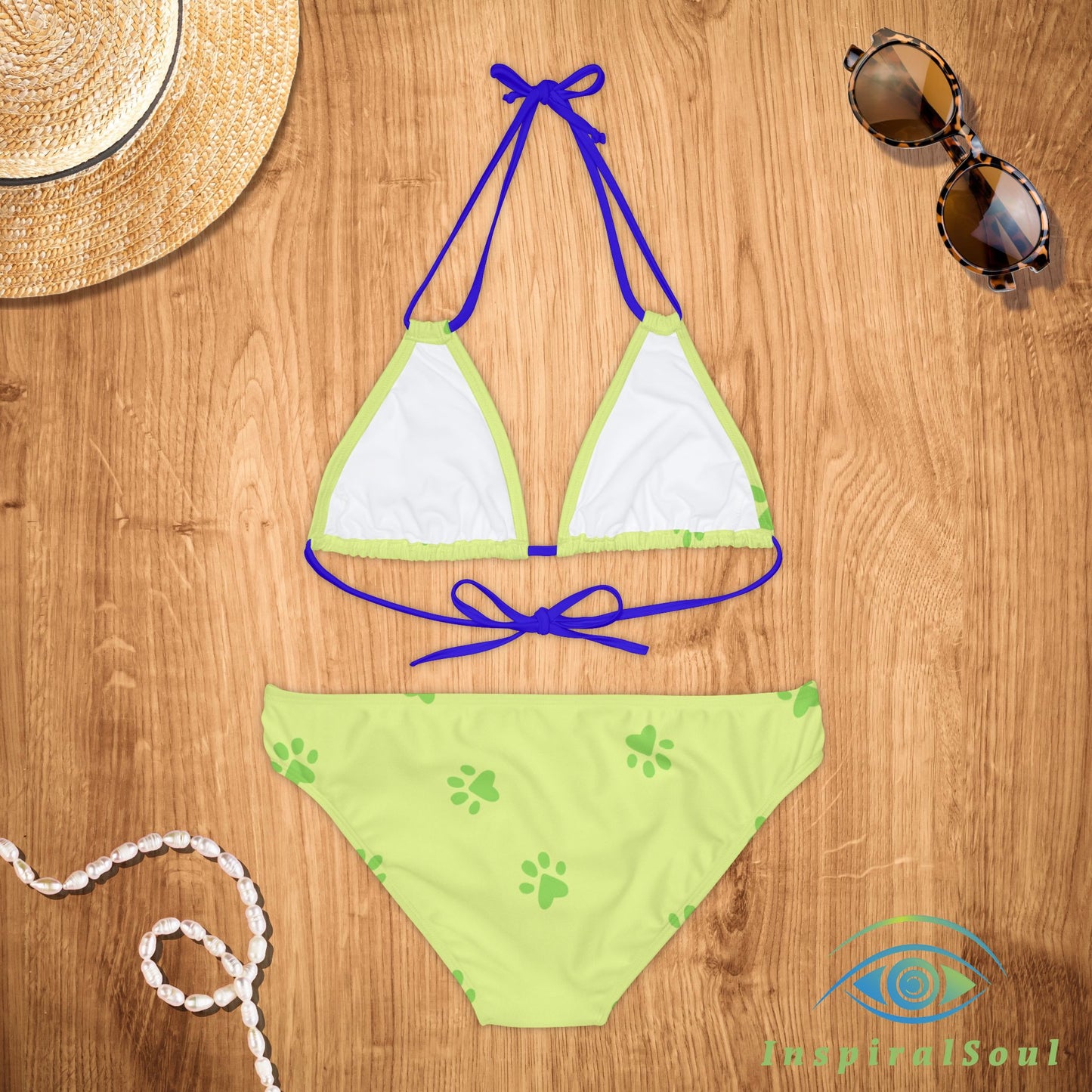 Paw Print Bikini Set – Summer Adventures Two-Piece Swimsuit with Adjustable Straps