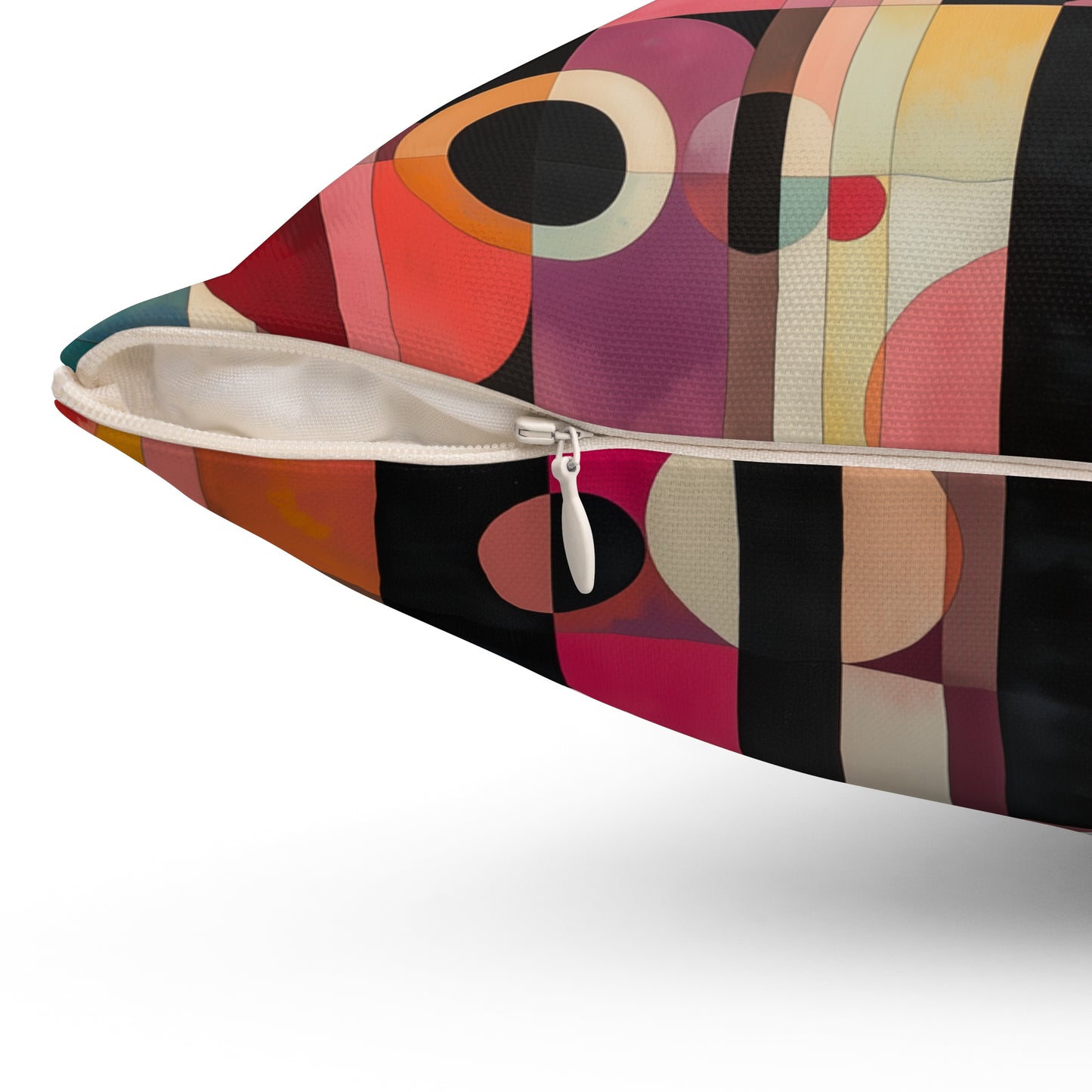 Kandinsky-Inspired Spun Polyester Square Pillow – Artistic Room Accen