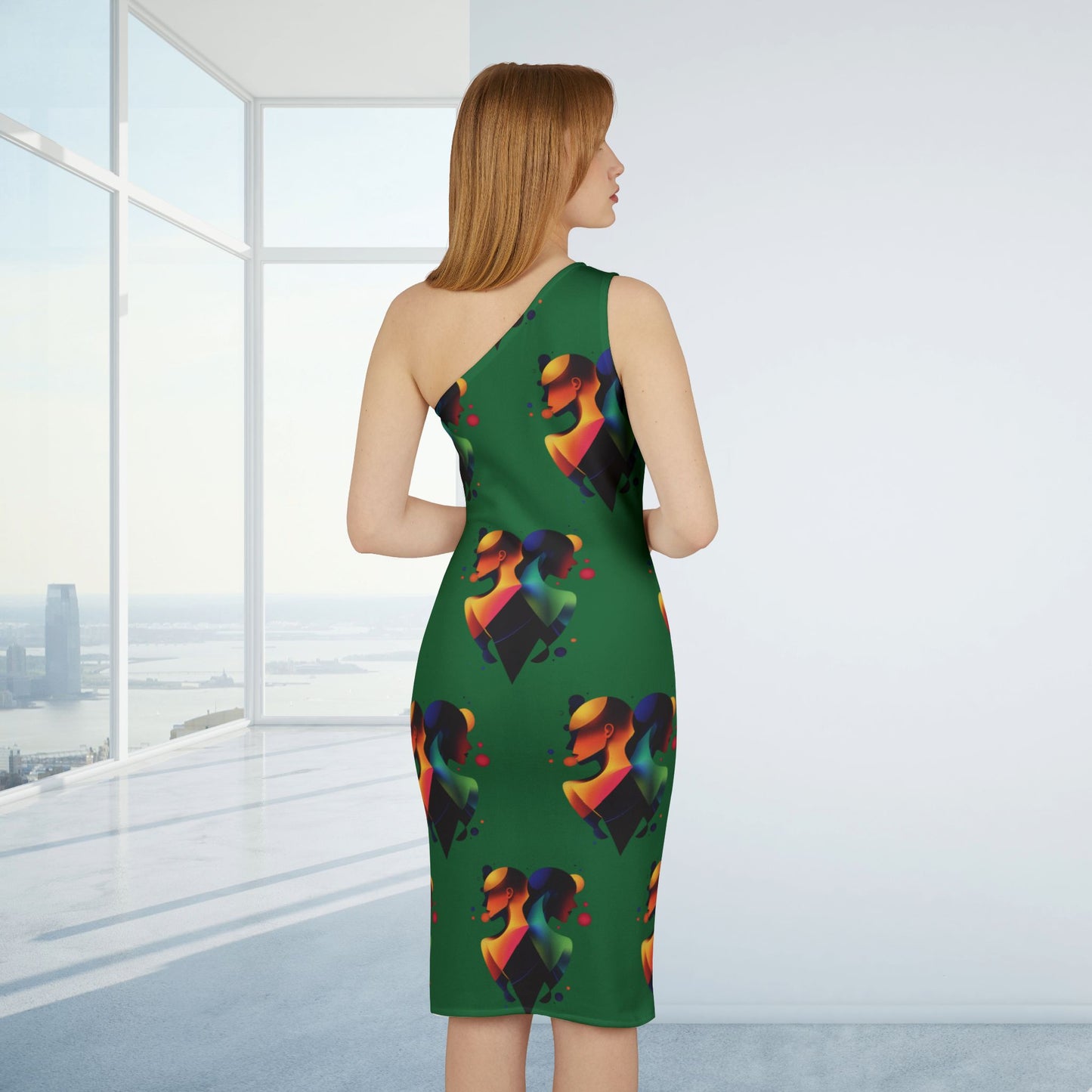 Artful One-Shoulder Dress – Elegant and Modern Design