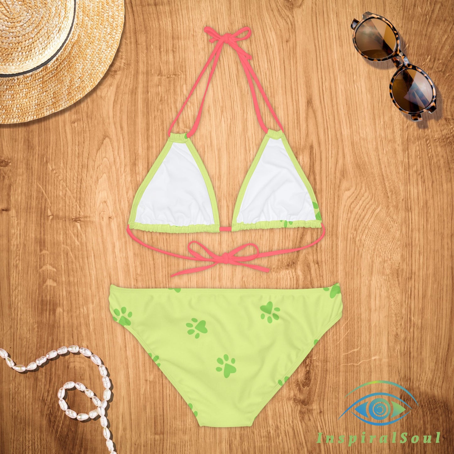 Paw Print Bikini Set – Summer Adventures Two-Piece Swimsuit with Adjustable Straps