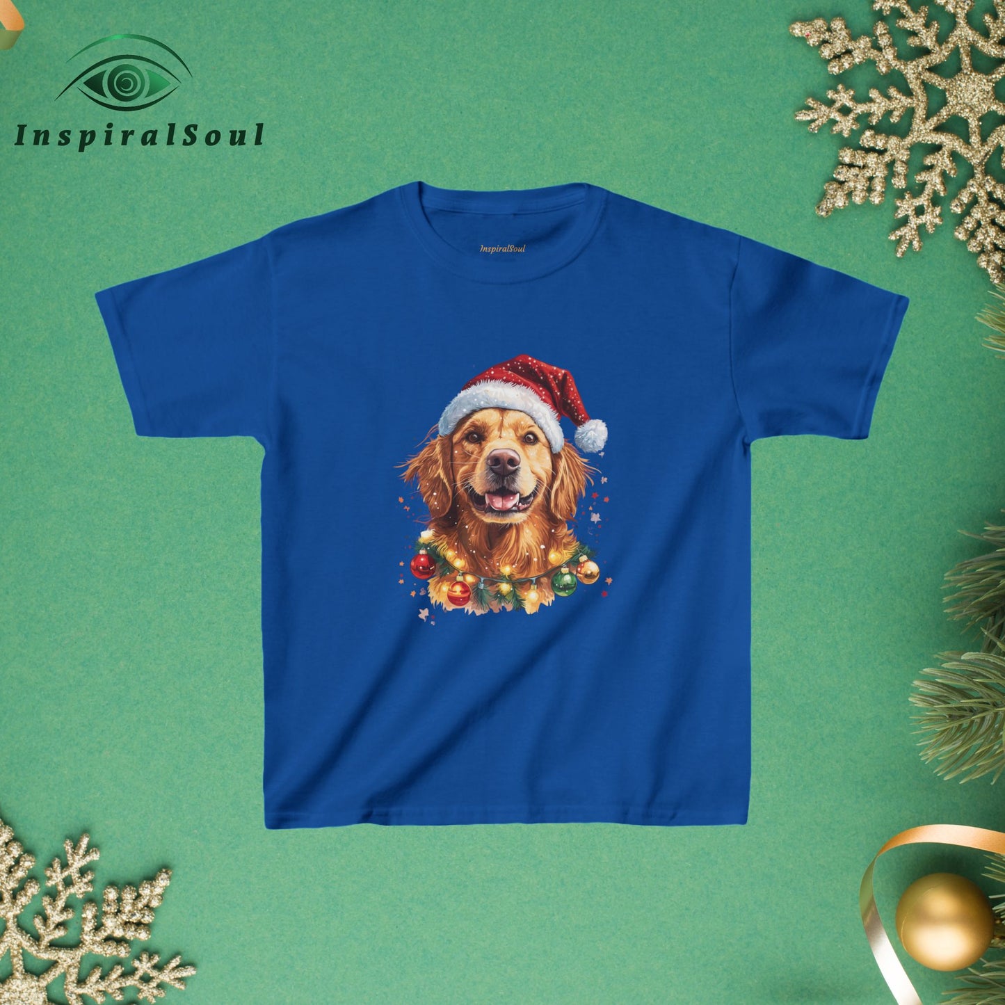 Dog Christmas Kids Festive Tee – Cozy Holiday Style for the Whole Family