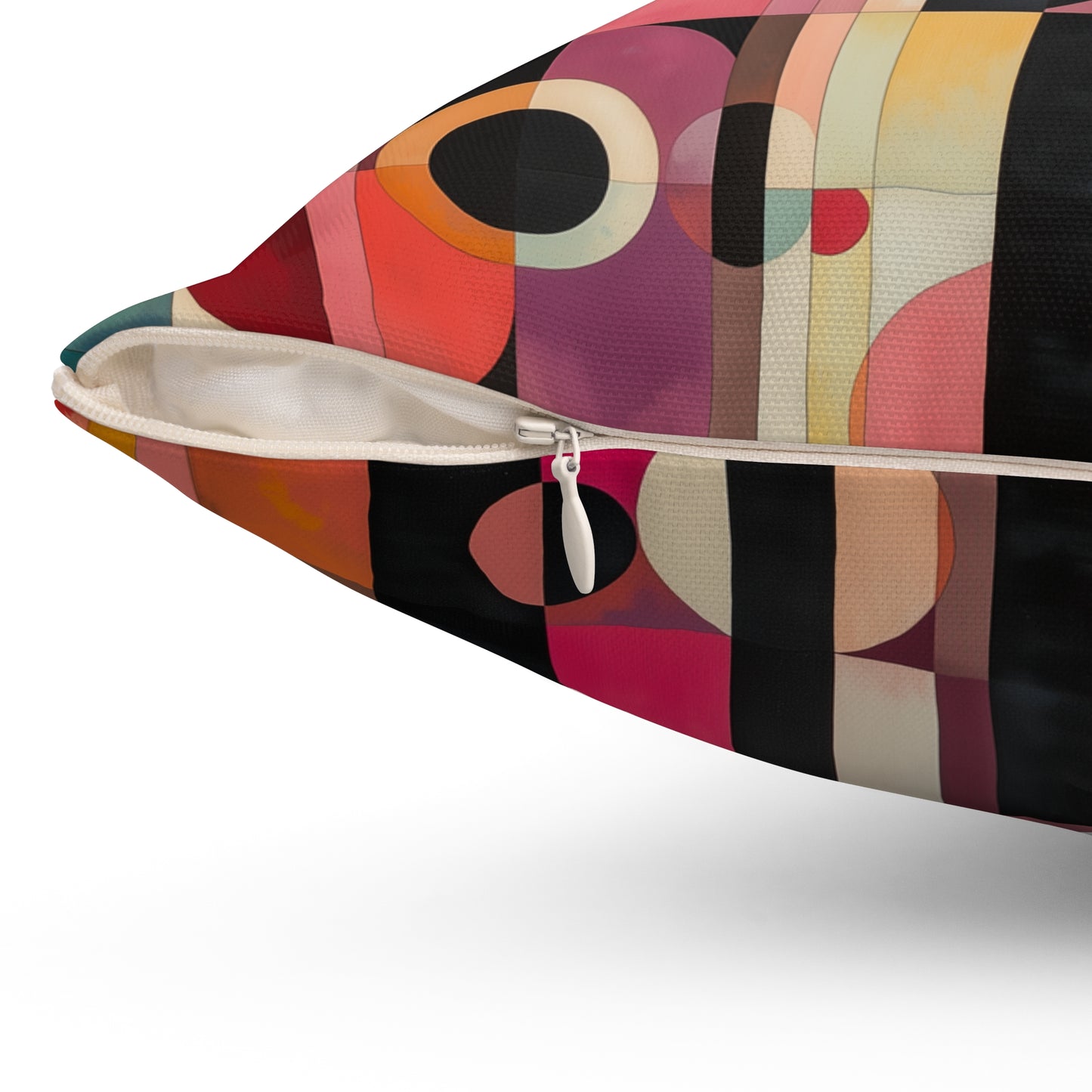 Kandinsky-Inspired Spun Polyester Square Pillow – Artistic Room Accen