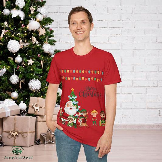 Merry Christmas Unisex Soft style T-Shirt – Cozy & Festive Holiday Wear