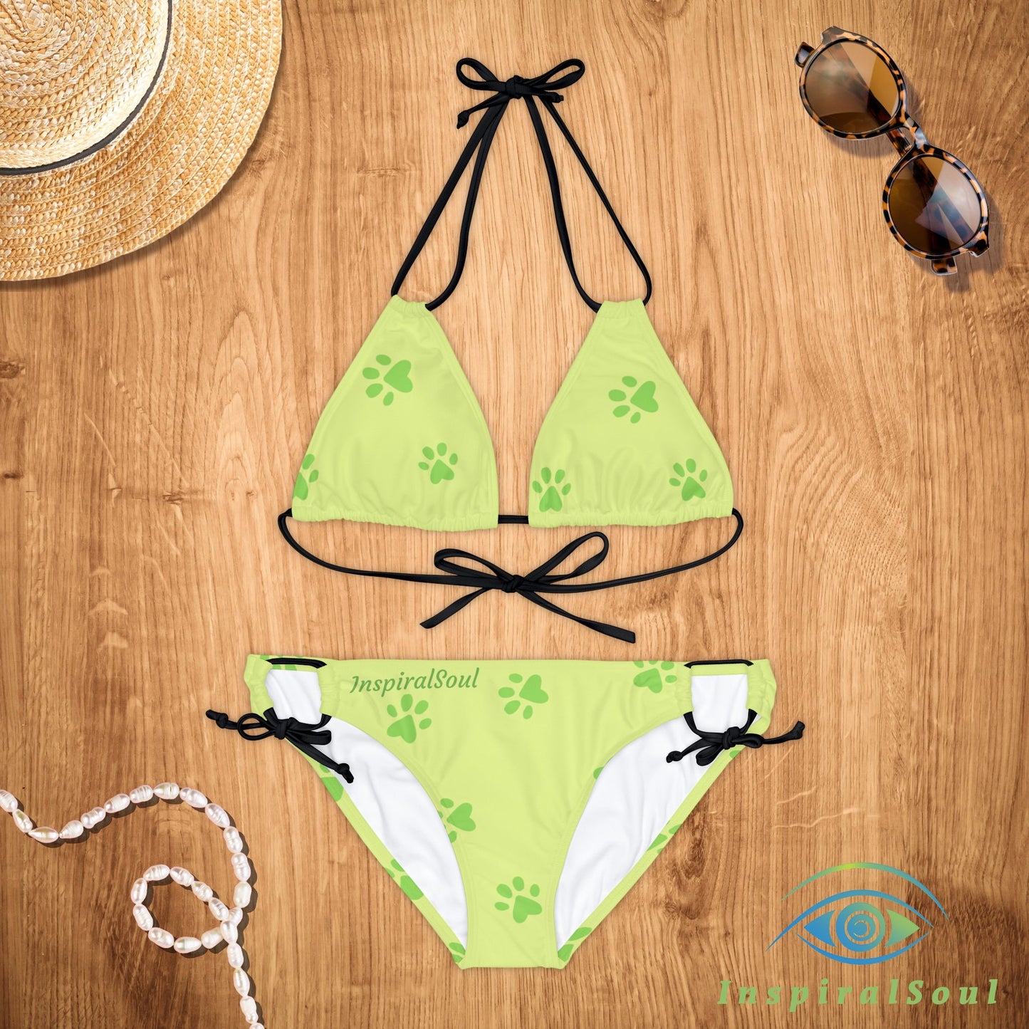 Paw Print Bikini Set – Summer Adventures Two-Piece Swimsuit with Adjustable Straps