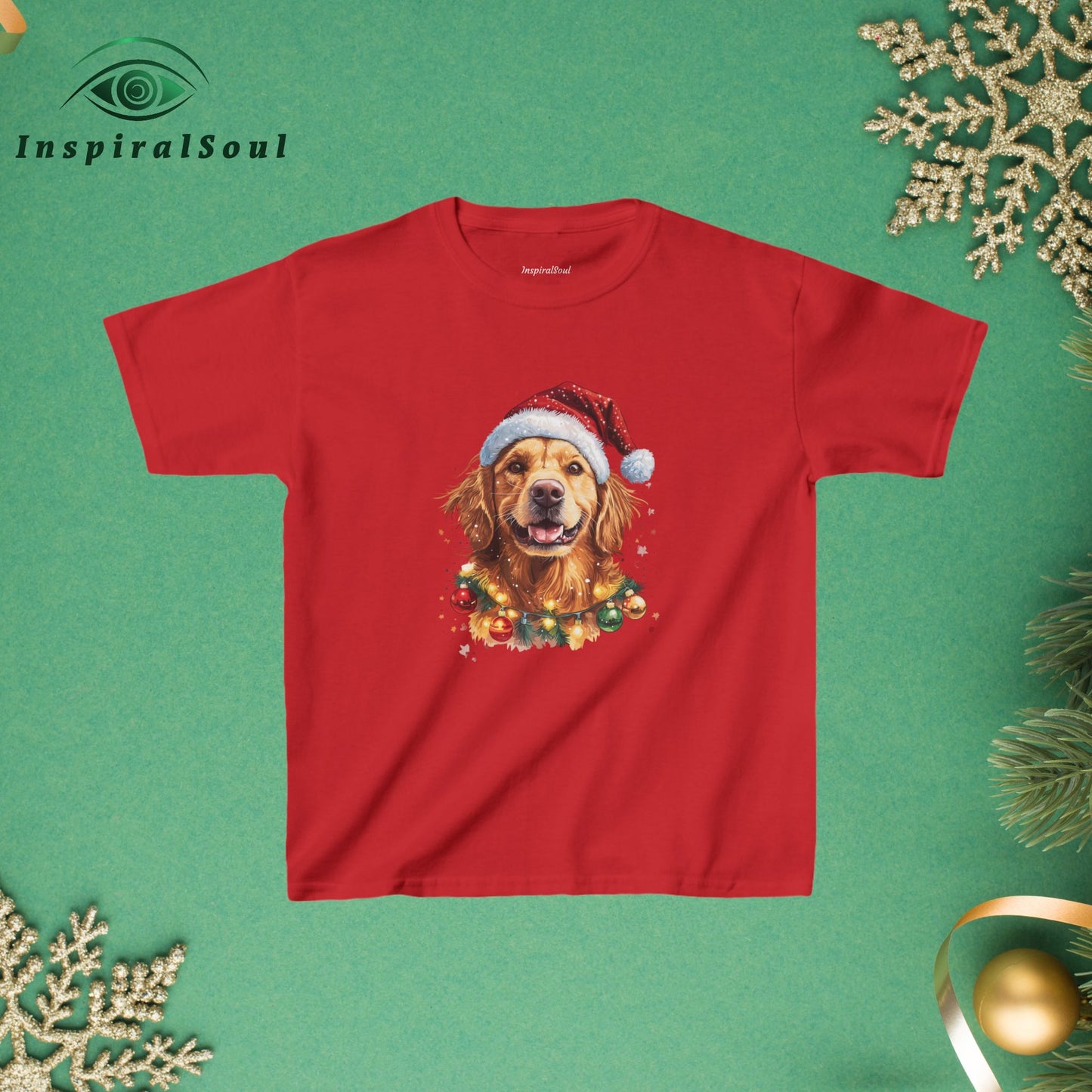 Dog Christmas Kids Festive Tee – Cozy Holiday Style for the Whole Family