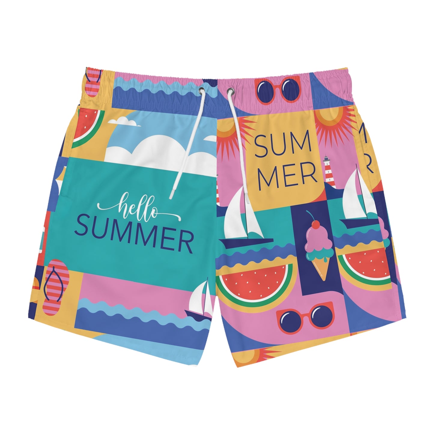 Hello Summer - Custom Swim Trunks – Dive into Summer in Style