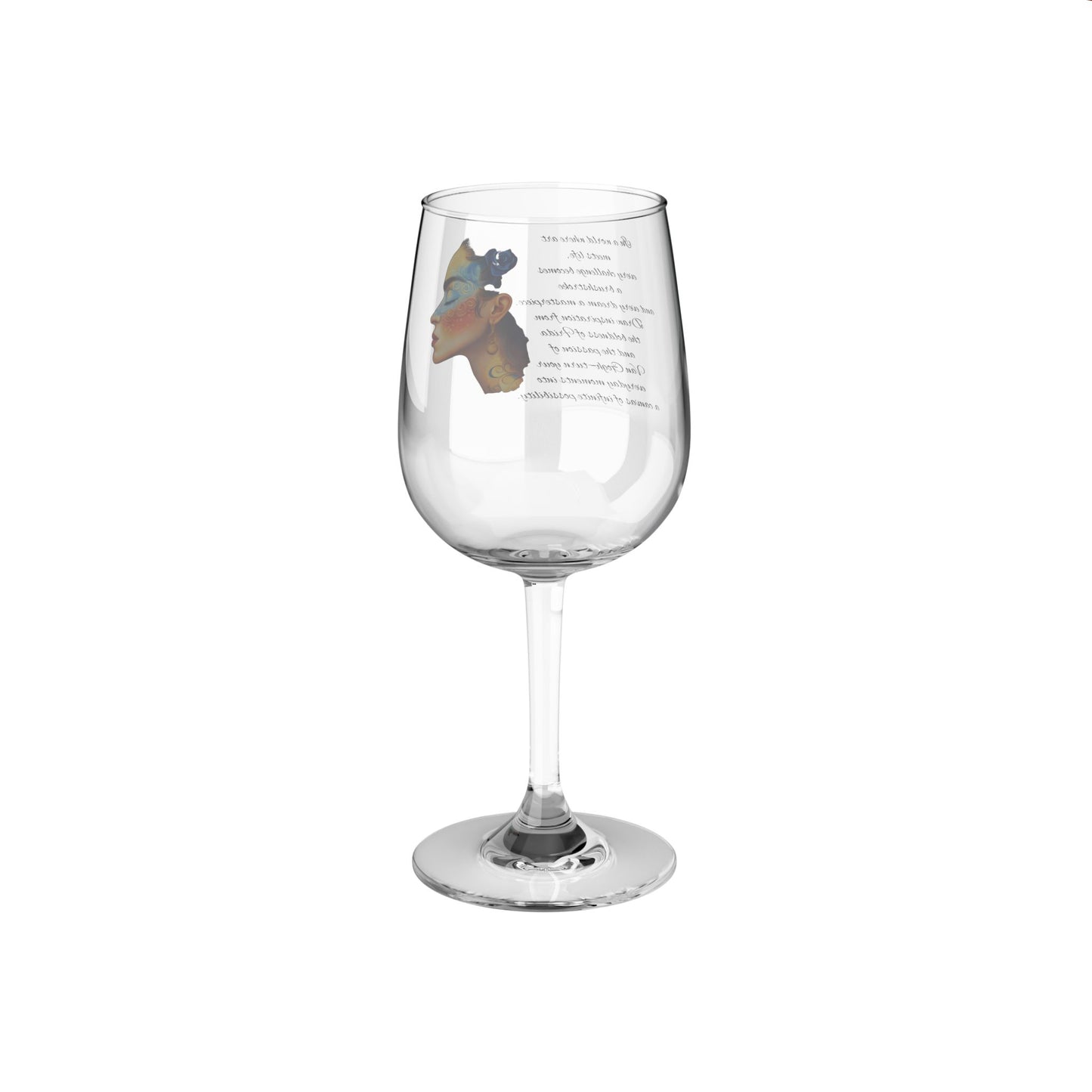 Frida-in-Van-Gogh's-World Wine Glass – 12oz