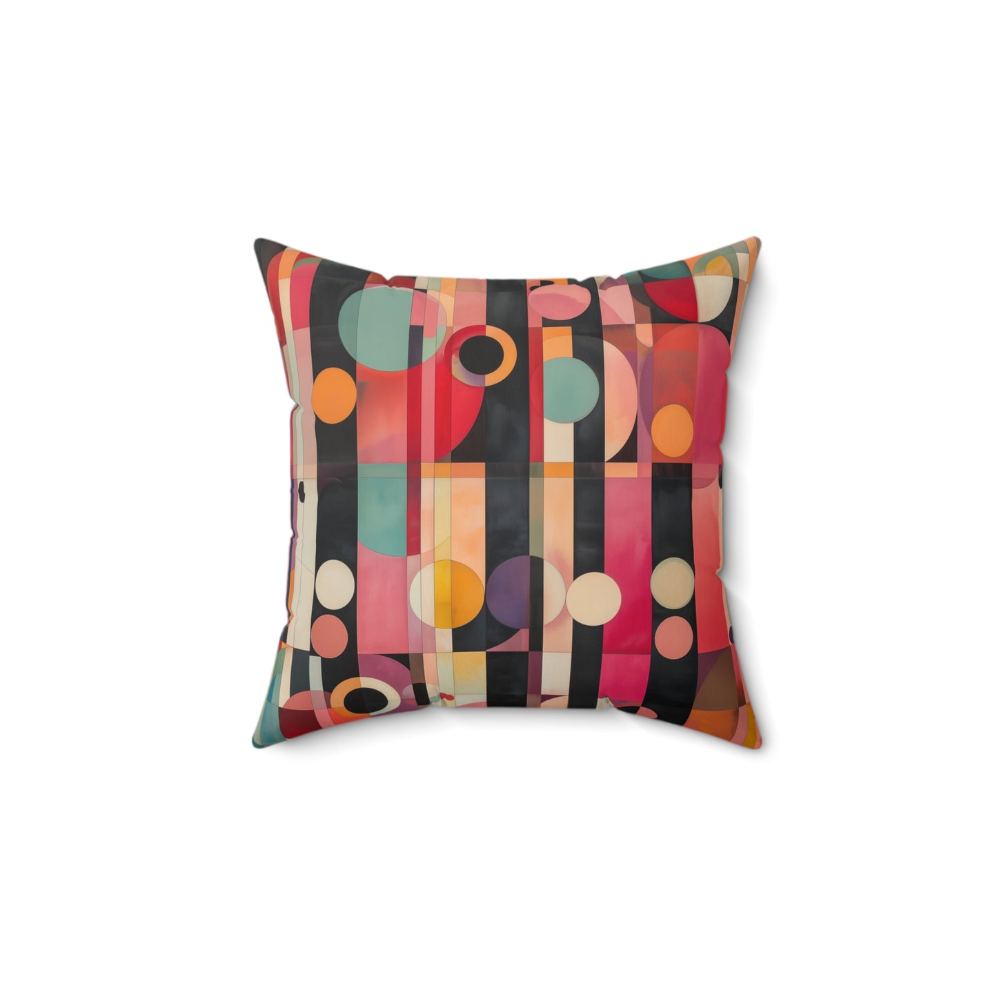 Kandinsky-Inspired Spun Polyester Square Pillow – Artistic Room Accen