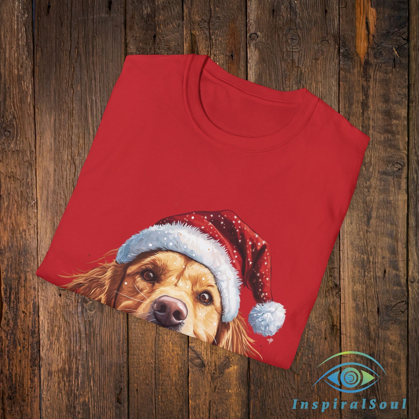 Unisex Softstyle Christmas Dog T-Shirt – Cozy & Festive Holiday Wear