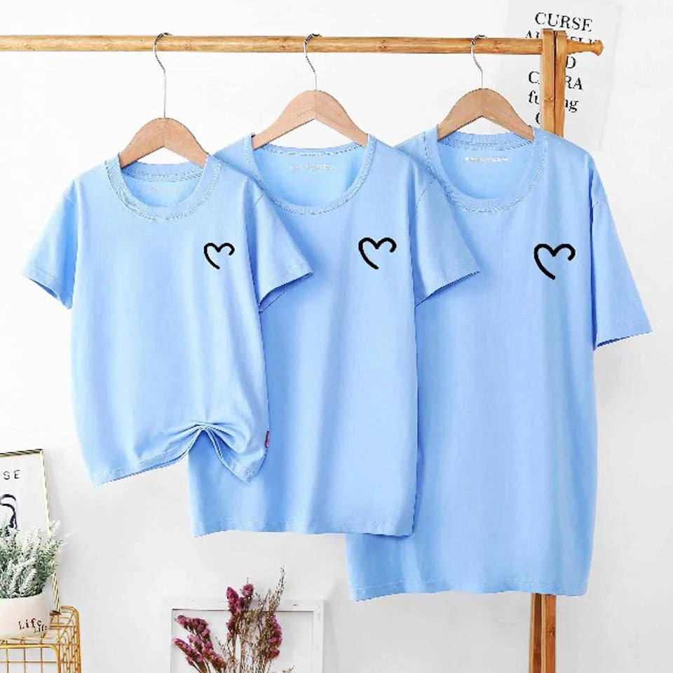 New Sale Quality Cotton Baby Mom Dad T Shirts Tops Fashion Family Matching Outfits Daddy Mommy And Daughter Son Matching Clothes