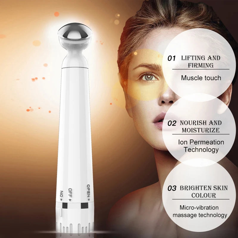 Portable Electric Vibration Eye Massage Pen for Dark Circle & Puffiness Removal - Skin Care & Anti-Wrinkle Eye Massager