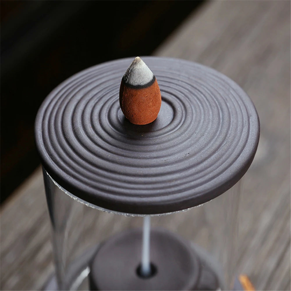 Ceramic Backflow Incense Burner with 50pcs Incenses