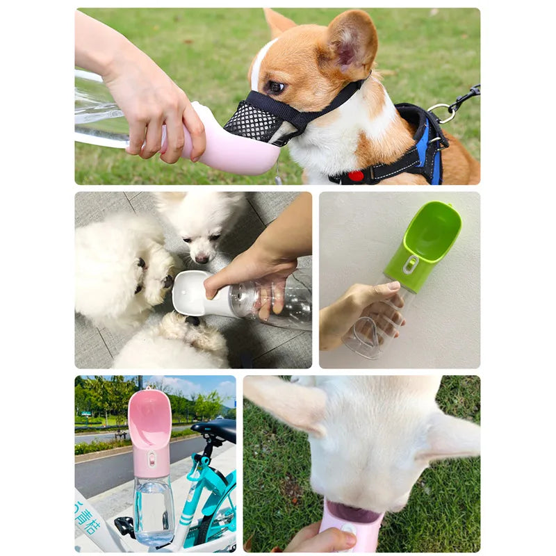 HOOPET Portable Pet Water Bottle & Feeder – Travel Water and Food Dispenser for Dogs