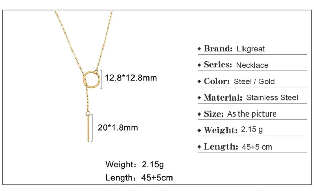 Elegant Double-Layer Geometry Pendant Necklace – Fashion Multilayer Chain Choker for Women’s Trendy Style ✨