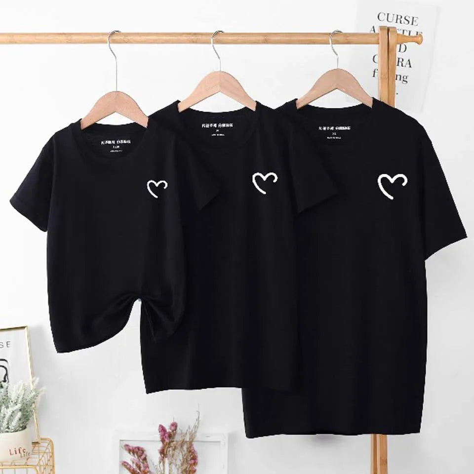 New Sale Quality Cotton Baby Mom Dad T Shirts Tops Fashion Family Matching Outfits Daddy Mommy And Daughter Son Matching Clothes