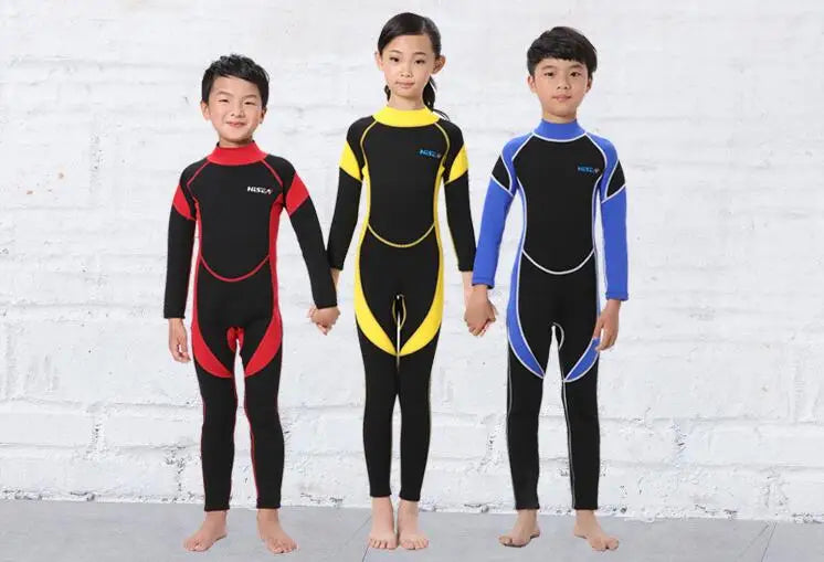 Kids 3mm Neoprene Wetsuit – Boys' Swimming, Diving, Surfing, and Rash Guard Suit