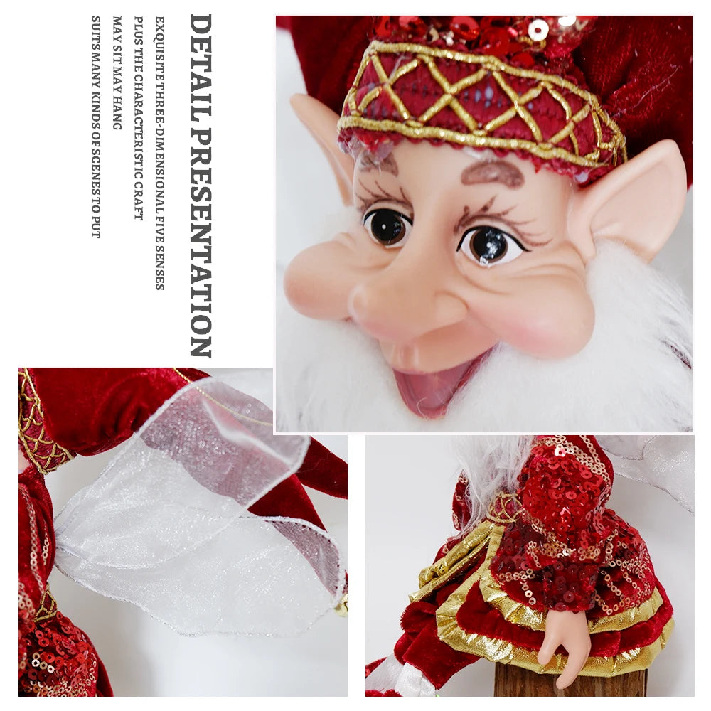 New Elf Doll Christmas Pendant – Adorable Hanging & Standing Ornaments for 2024 Holiday Decor