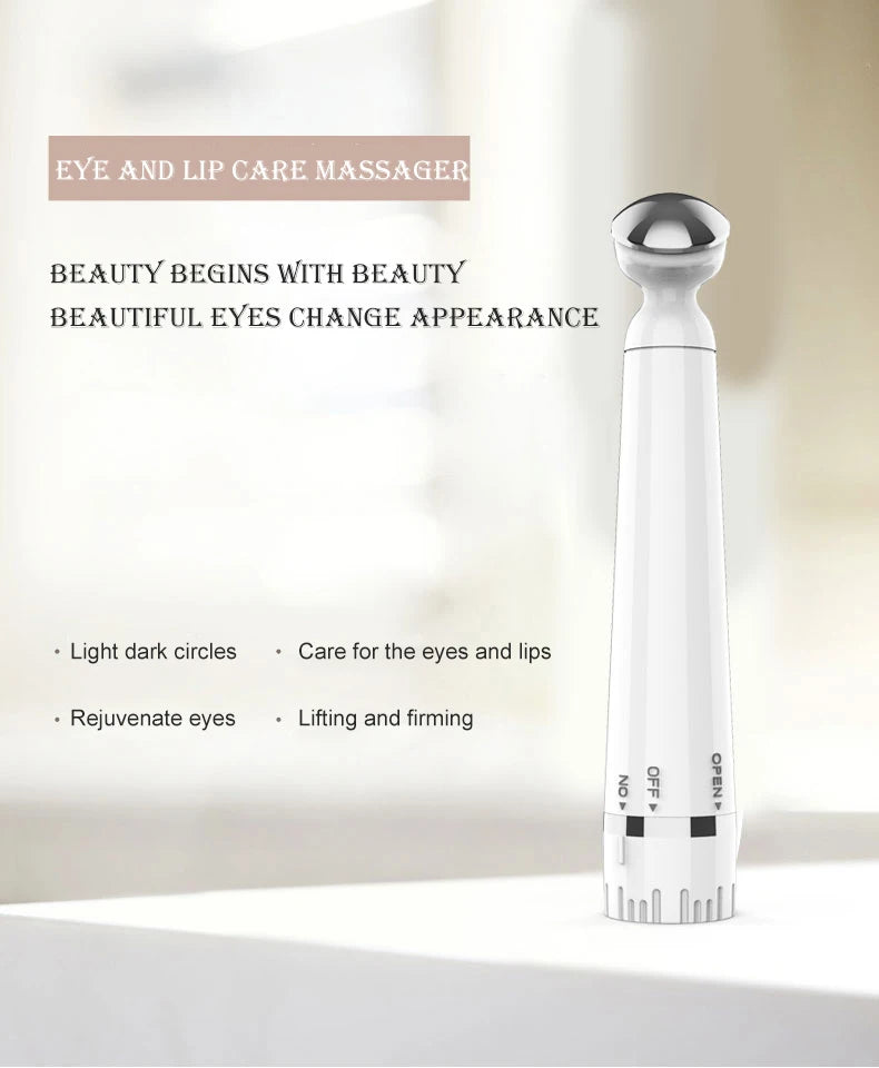 Portable Electric Vibration Eye Massage Pen for Dark Circle & Puffiness Removal - Skin Care & Anti-Wrinkle Eye Massager