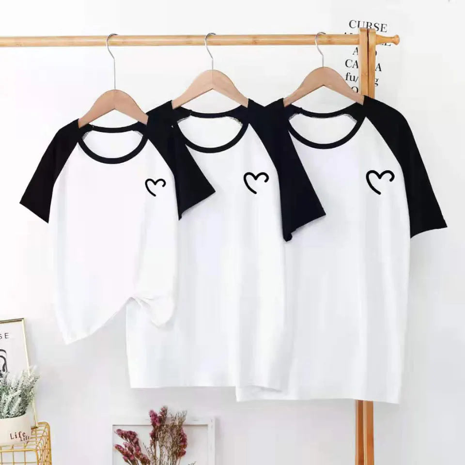 New Sale Quality Cotton Baby Mom Dad T Shirts Tops Fashion Family Matching Outfits Daddy Mommy And Daughter Son Matching Clothes