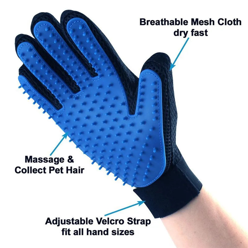 New Silicone Dog Toy Brush Glove – Gentle Deshedding & Grooming Glove for Pet Bathing & Cleaning