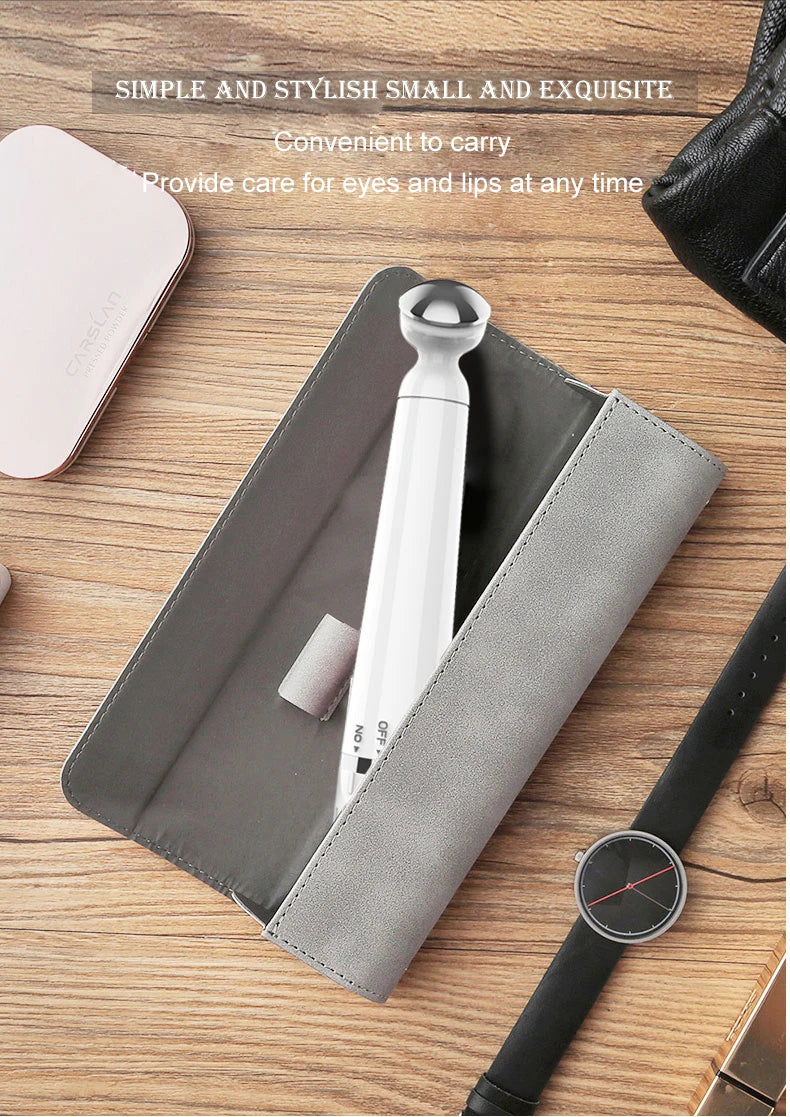 Portable Electric Vibration Eye Massage Pen for Dark Circle & Puffiness Removal - Skin Care & Anti-Wrinkle Eye Massager