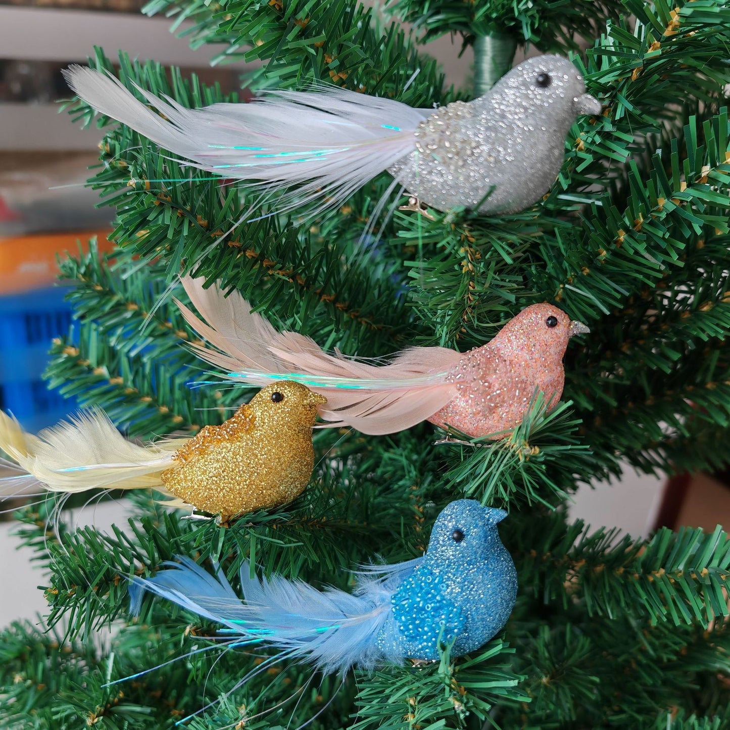 Artificial Feather Birds – DIY Foam Bird Ornaments for Christmas, Wedding, and Garden Decor