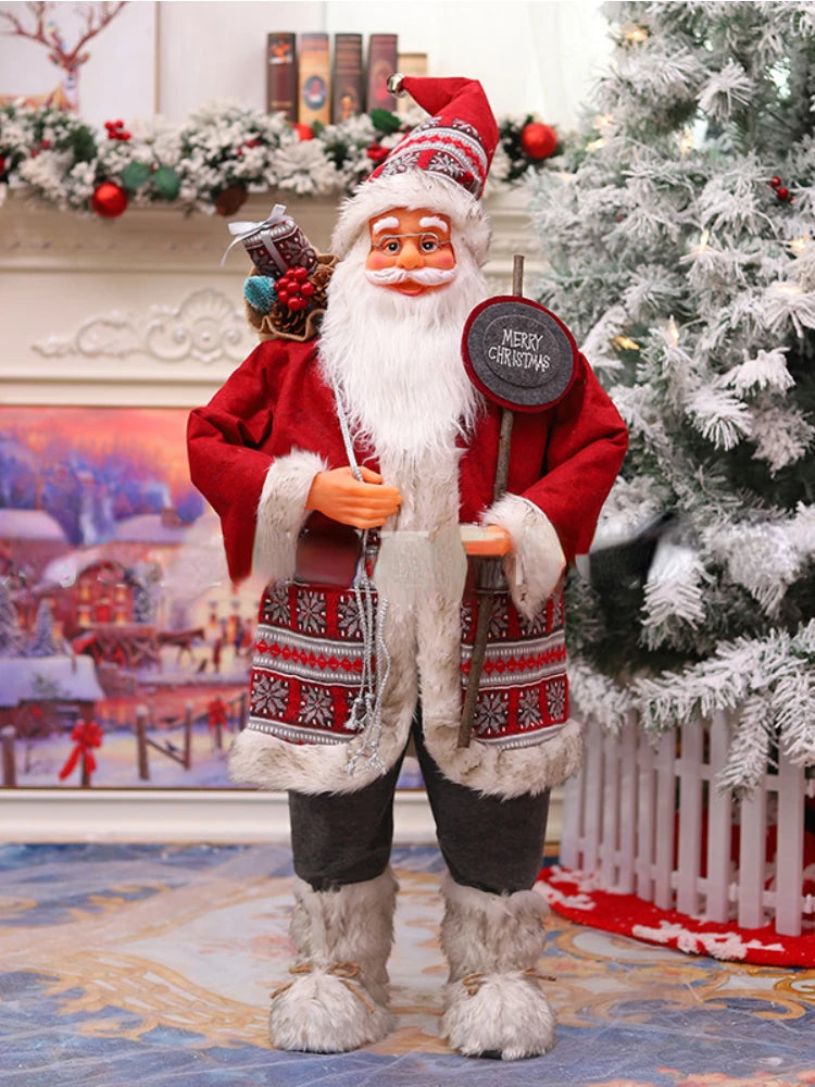 30/45Cm Standing Santa Claus Christmas Figurine – Festive Holiday Decoration for Kids & Home