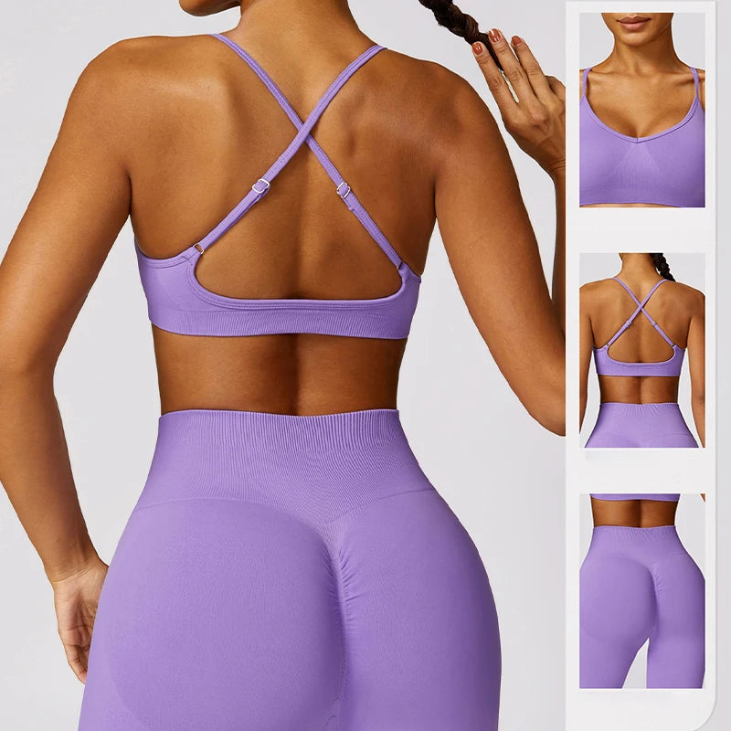 Women's 2-Piece Flared Pants Workout Set – Quick-Drying Yoga Clothing