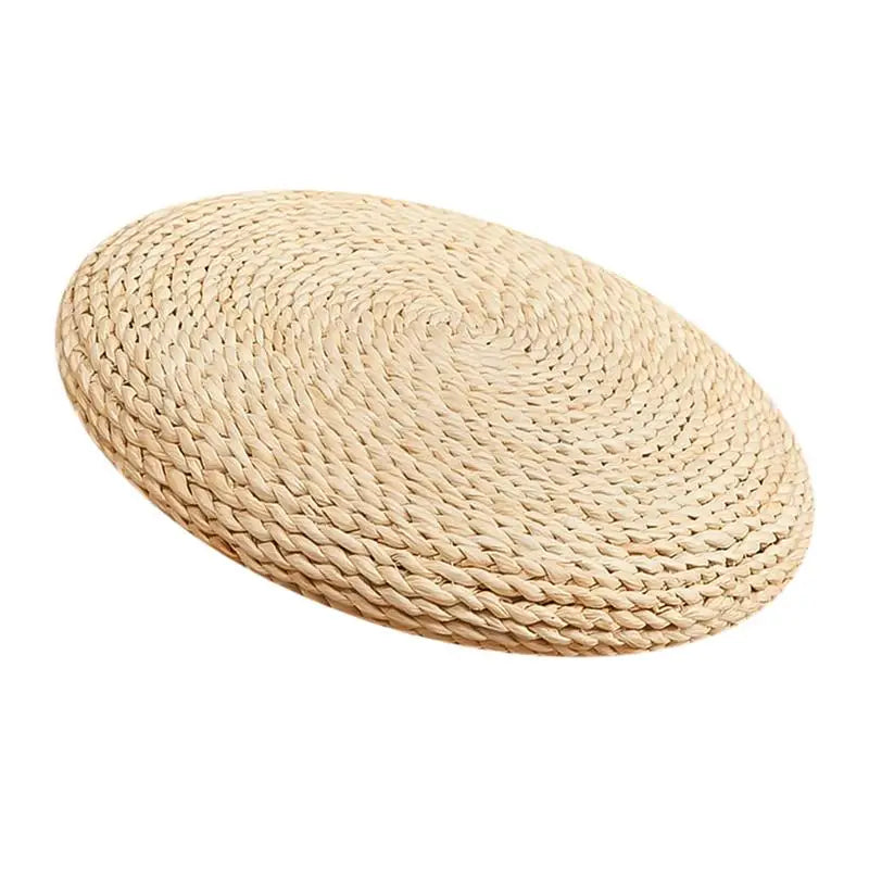 Yoga Meditating Mat - Straw Braid Cushion (30cm)