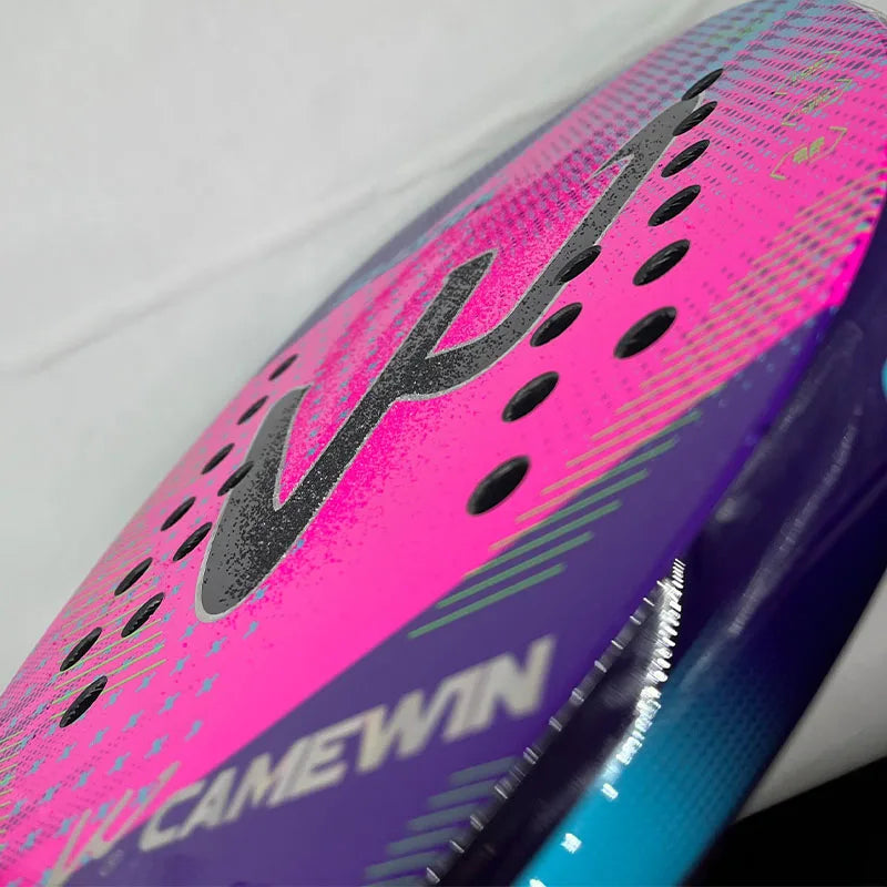 CAMEWIN 3K Carbon Fiber Beach Tennis Racket – Rough Surface Paddle for Men and Women 2024