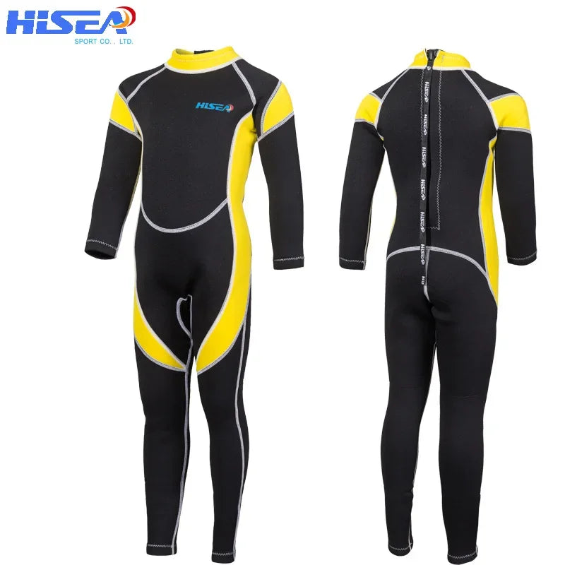 Kids 3mm Neoprene Wetsuit – Boys' Swimming, Diving, Surfing, and Rash Guard Suit