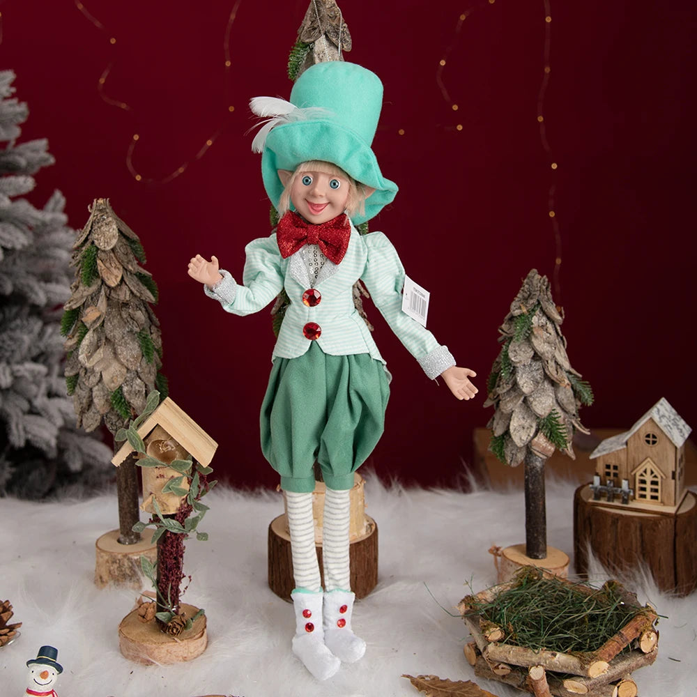 Bendable Christmas Elf Dolls – 50cm/19.6in Magical Holiday Ornaments (2 PCS Set)