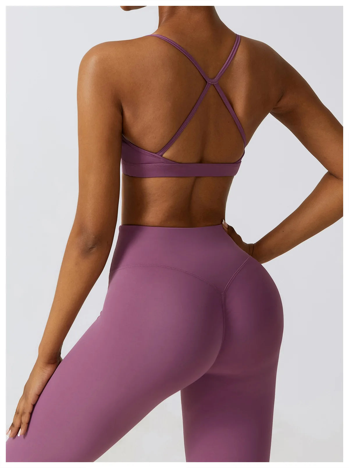 Women's Seamless Yoga Set – Workout Clothes with Sports Bra, Crop Top, and Leggings