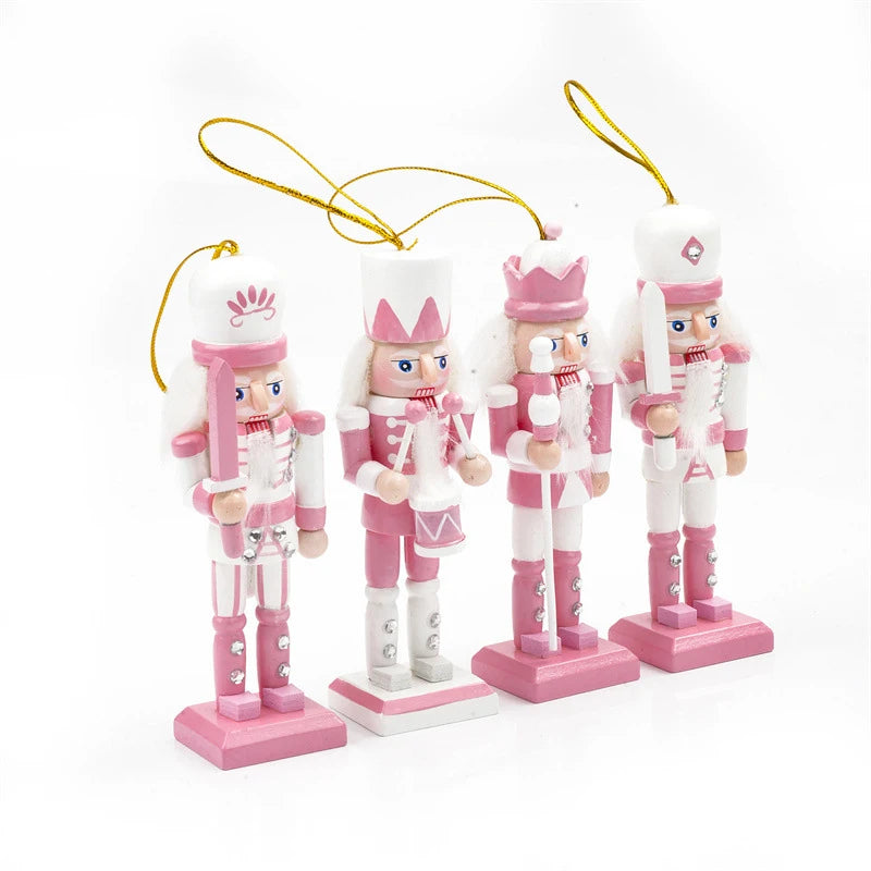 12cm Nutcracker Miniatures – Wooden Nutcracker Ornaments for Desktop & Holiday Decoration