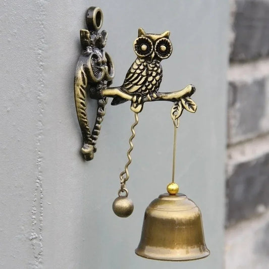 Charming Vintage Animal Doorbell – Rustic Metal Doorbell with Horse, Elephant, or Owl Design