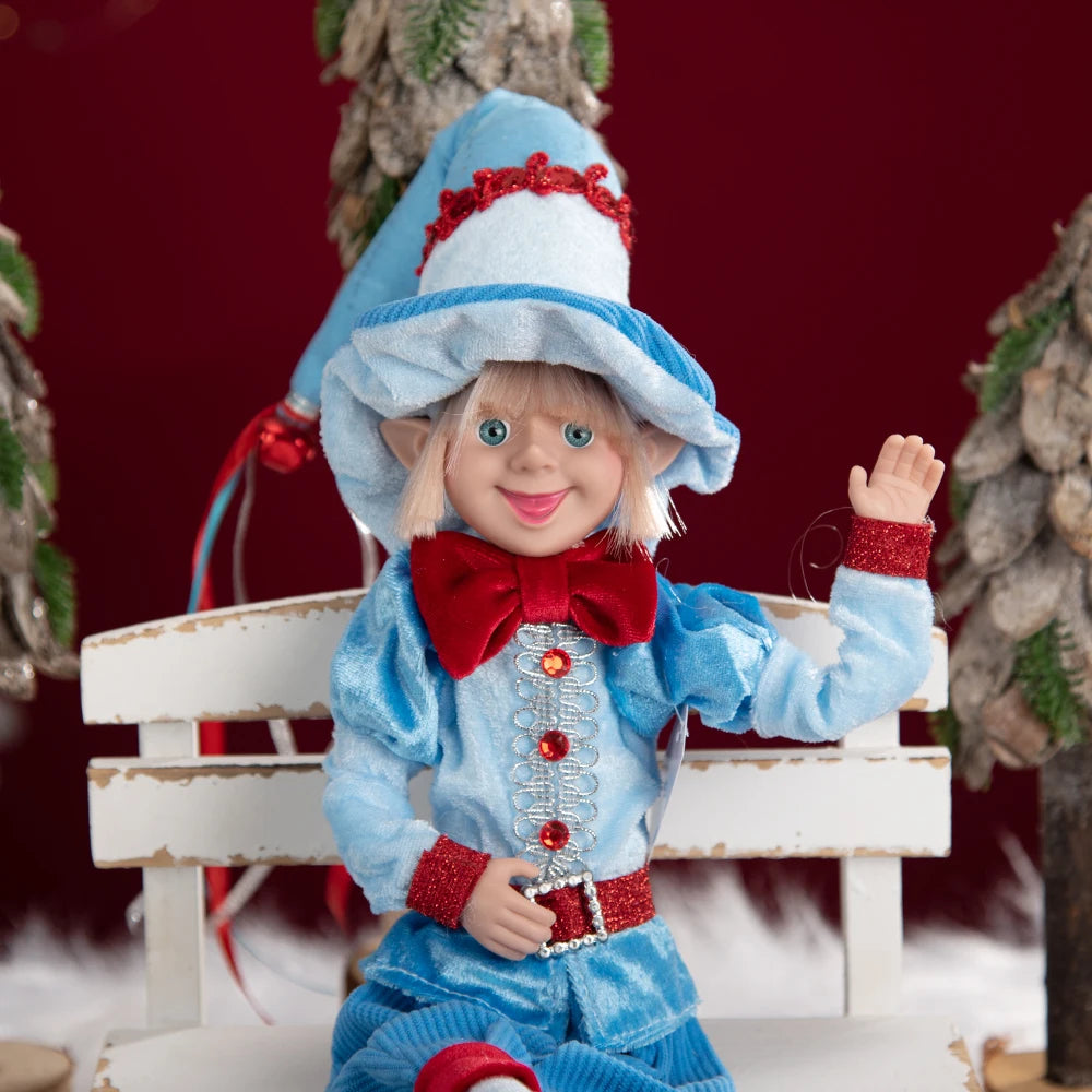 Bendable Christmas Elf Dolls – 50cm/19.6in Magical Holiday Ornaments (2 PCS Set)